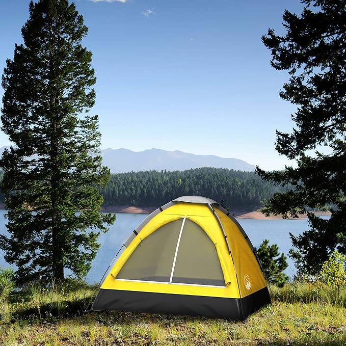 2 Person Camping Tent with Rain Fly and Carrying Bag
