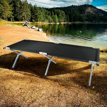 Trademark Innovations 75" Portable Folding Camping Bed and Cot