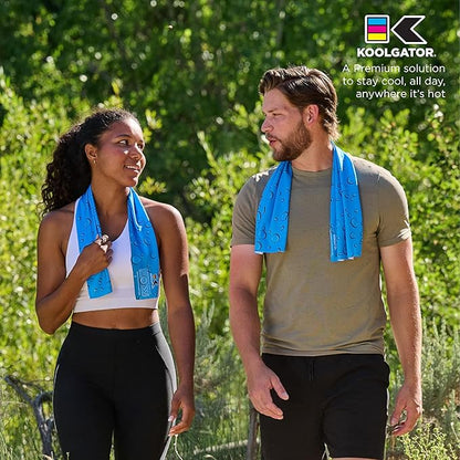 KOOLGATOR SPF 30 Cooling Towel for Face & Neck - Cooling Towels for Sports, Athletes, Gym, and Hot Weather - Men, Women & Kids