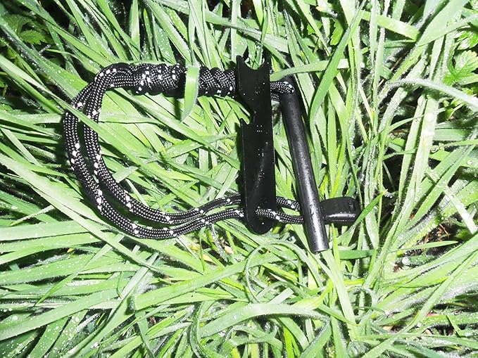 M.T.SCamping Emergency fire Starters Camping Outdoor Starry Sky Firewood Wilderness Survival Matchwood Igniter… (Black)