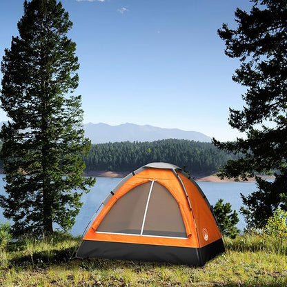 2 Person Camping Tent with Rain Fly and Carrying Bag - Lightweight Outdoor Tent for Backpacking