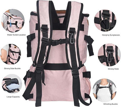 35L Foldable Waterproof Backpack For Outdoor Sports Travel Inside Wet Clothes Compartment Packable For Multiple