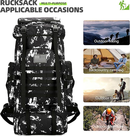 King'sGuard 70L Camping Hiking Backpack Tactical Backpack Military Molle Rucksack Backpack for Outdoor