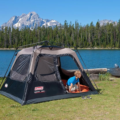 Coleman Instant Tent with 1-Minute Setup, 4/6/8/10 Person Tent with Pre-Attached Poles, Air Vent, & Carry Bag