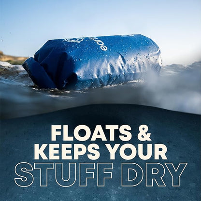 Earth Pak Waterproof Dry Bag - Roll Top Waterproof Backpack Sack (10L Seafoam Green & 10L Blue)