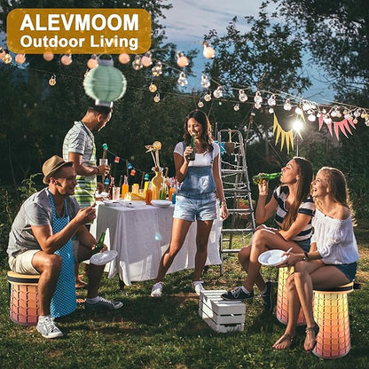 ALEVMOOM Upgraded XXL 19.7" Collapsible Stool, Heavy Duty Portable Folding Stool Max Load 1000 lbs, Retractable Telescoping Foldable Seat for Camping Fishing Hiking Travel BBQ