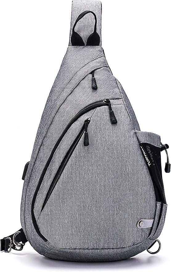 Water-Proof Sling bag/Crossbody Backpack/Shoulder Bag with USB Charging Port for Travel, Hiking, Cycling, Camping