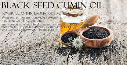 cocojojo 32 ounce Black Cumin Oil - Cold Pressed Pure Natural Black Seed Kalonji Oil Hair Beard Face Lips Joint