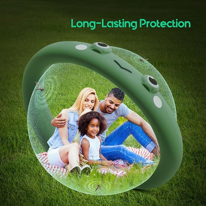 Mosquito Repellent Bracelets for Kids & Toddlers, Reusable Natural Bug Insect Repellent Bands, Waterproof DEET-Free Wristband for Outdoor Camping Traveling Essentials (Green)