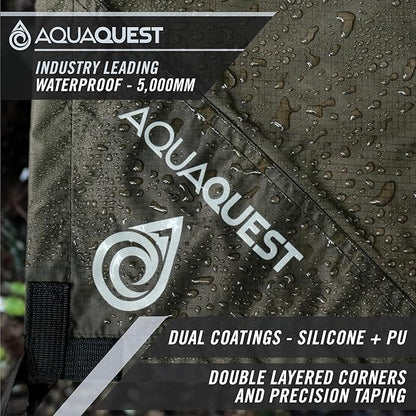 AquaQuest Guide Camping Tarp - Ultralight Tent Cover or Rain Fly - Waterproof Camping Gear Must Haves for Hiking, Hammock, Bivy & Survival