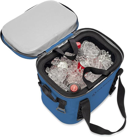 Earth Pak Heavy Duty Waterproof 20-Can Soft Cooler Bag for Camping, Kayaking, Beach Trips - Mesh Bag Insert Included