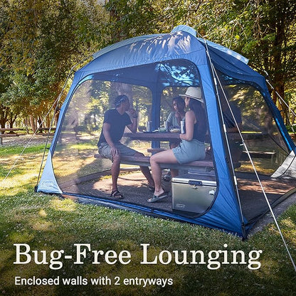Coleman Skyshade Screen Dome Canopy Tent, 8x8/10x10ft Portable Screen Shelter with Easy Setup for Bug-Free Lounging, Great for Beach, Yard, Picnic, Park, Camping, & More