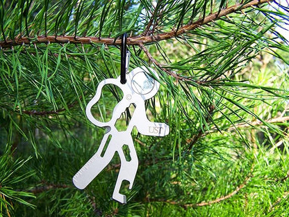 UST Tool-a-Long Multi-Tool Carabiners with Durable, Compact Stainless Steel Construction for Hiking, Kayaking, Camping, Travel and Outdoor Survival