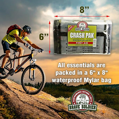 Cyclist First Aid Kit – Antiseptic Healing Ointment, Bandages, Pain Relief for Road Rash, Cuts, Scrapes and Burns