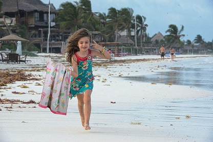 Microfiber Beach Towel for Kids - Thin and Large (30"x60") - Unicorn - Absorbent, quick dry, sand free, lightweight, blanket - toddler, girls, boys - For Sports, Pool, Picnic, Camping, Travel, Swim