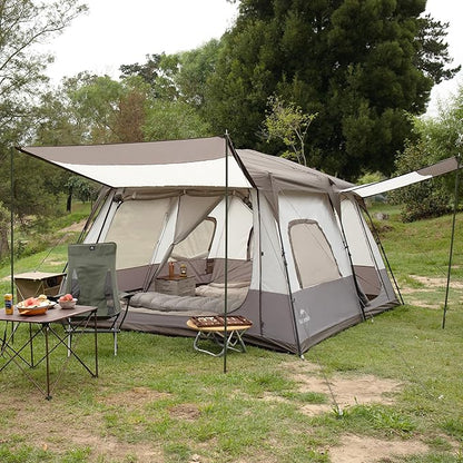 Naturehike Cape 4/6/8 Person Camping Tent, 60S Easy Setup Instant Tent Pop up Tent, Waterproof Large Tall 6/8 Person Tents for Camping, Car Camping