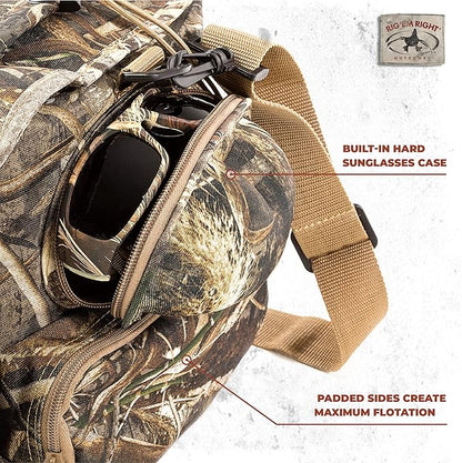 Rig'Em Right Waterfowl Standard Shell Shocker Duck Hunting Blind Bag with Sunglasses Case, Drink Holder, Ammo Compartment and More