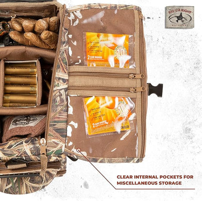 Rig'Em Right Waterfowl Standard Shell Shocker Duck Hunting Blind Bag with Sunglasses Case, Drink Holder, Ammo Compartment and More