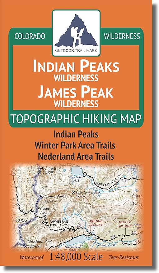 Indian Peaks - James Peak Wilderness - Colorado Topographic Hiking Map (2021)