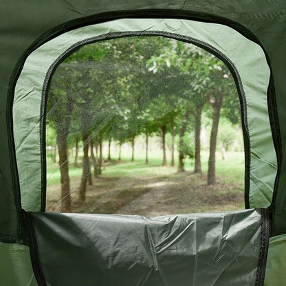 Outsunny Multifunctional Folding Camping Cots for Adults, Elevated Tent with Sleeping Bag, Thick Air Mattress Pad, Portable Single Sleeping Cot Camping Bed