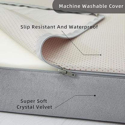 Sleeping Mats for Adults,Memory Foam Camping Folding Pad,Floor Trifold Mattress,Machine Washable Cover,Guest Bed
