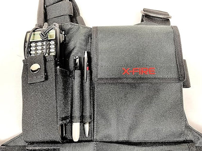 X-FIRE® Single Radio Chest Rig Harness w/Tool Pockets and 3m Reflective