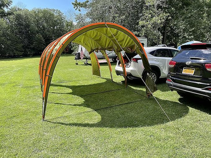 Car Canopy Tent Large Camping Shade for 8-10 Person Family Tent Picnic, BBQ, Friends Gathering Waterproof Windproof Lightweight Easy Setup 15 * 10 FT