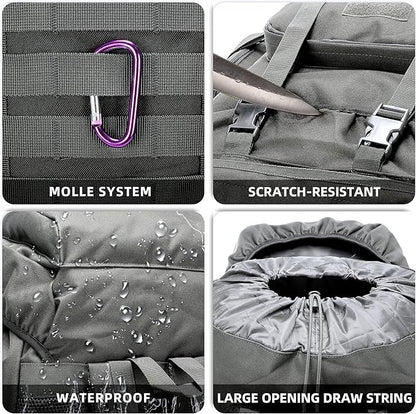 King'sGuard 70L Camping Hiking Backpack Tactical Backpack Military Molle Rucksack Backpack for Outdoor