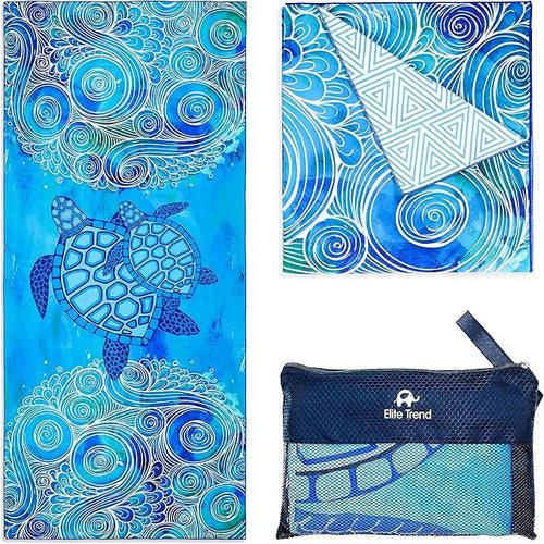 Elite Trend Microfiber Beach Towel - Extra Large 78x35 Inch Sand Free Quick Dry Towel for Travel, Swimming, Yoga, Camping – Lightweight Fast Drying Microfiber Towel