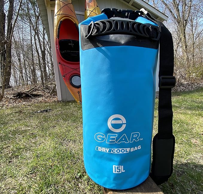 Floating Cooler Bag Roll Top Insulated Dry Backpack – Leak Proof, Collapsible, Waterproof Cooler with Padded Shoulder Strap - Perfect for Kayaking Fishing Beach Hiking -15L