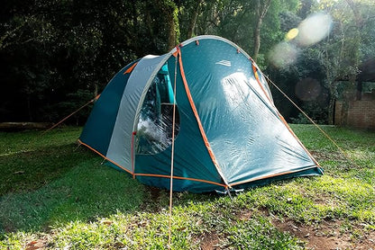 NTK Indy GT 4/6/8 Person Outdoor Tent for Camping | Extended Front & Canopy | 100% Waterproof Dome & Breathable Mesh | 3 Season Easy Setup Tent