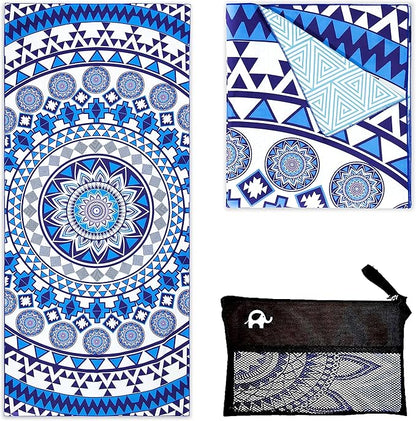 Elite Trend Microfiber Beach Towel - Extra Large 78x35 Inch Sand Free Quick Dry Towel for Travel, Swimming, Pool, Yoga, Hiking, Camping – Lightweight Fast Drying Microfiber Towel Compact for Adults